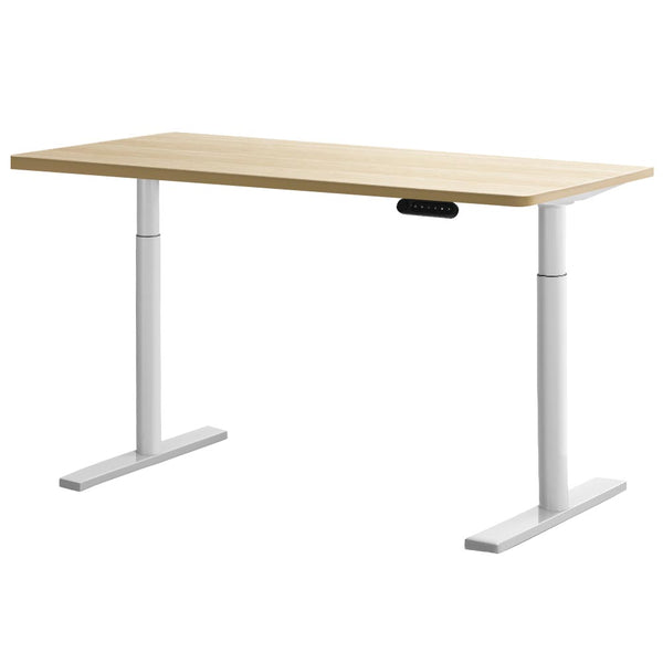 Artiss Standing Desk Motorised Electric Dual Motor 120CM White Oak