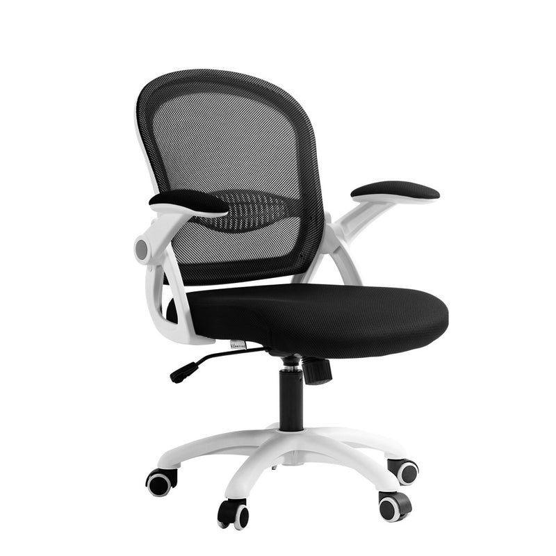 Artiss Mesh Office Chair Mid Back Black