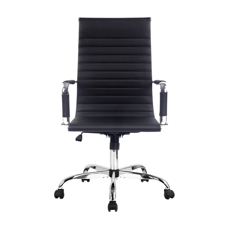 Artiss Office Chair PU Leather High Back Black