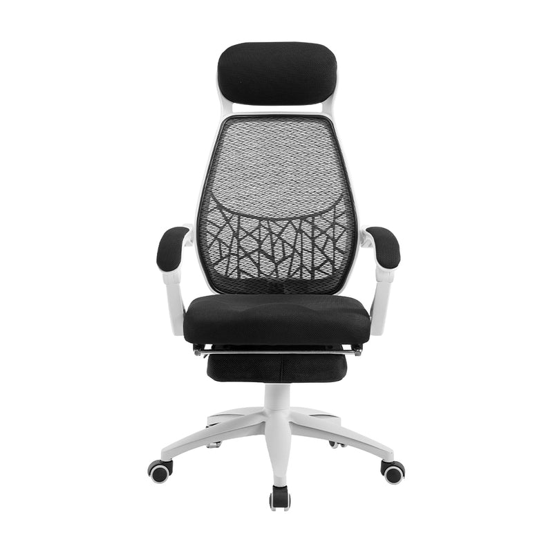 Artiss Mesh Office Chair Recliner Black White