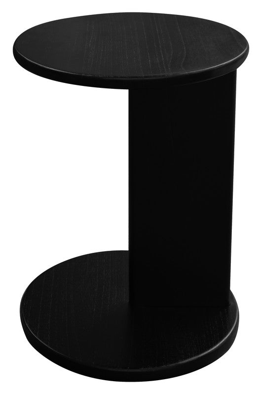 Brentwood Round Solid Timber Lamp Table (Black)