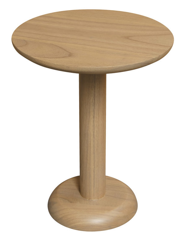 Oslo Round Solid Mindi Lamp Table (Natural)