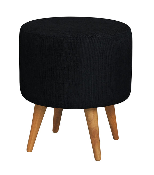 Manhattan Round Ottoman (Black)