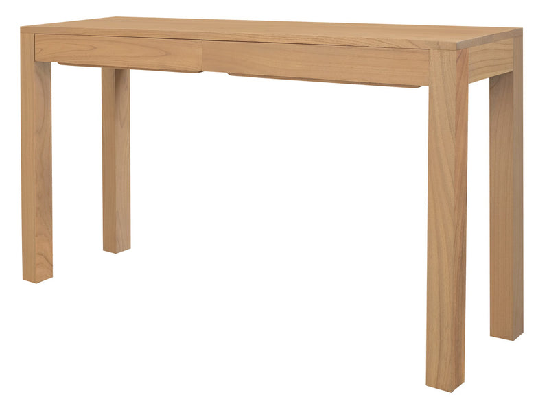 Amsterdam 2 Drawer Solid White Mindi Sofa Table (Natural)