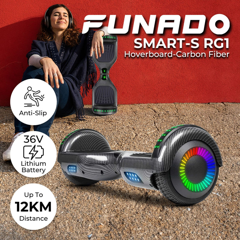 Funado Smart-S W1 Hoverboard Carbon Fiber FND-HB-104-QK