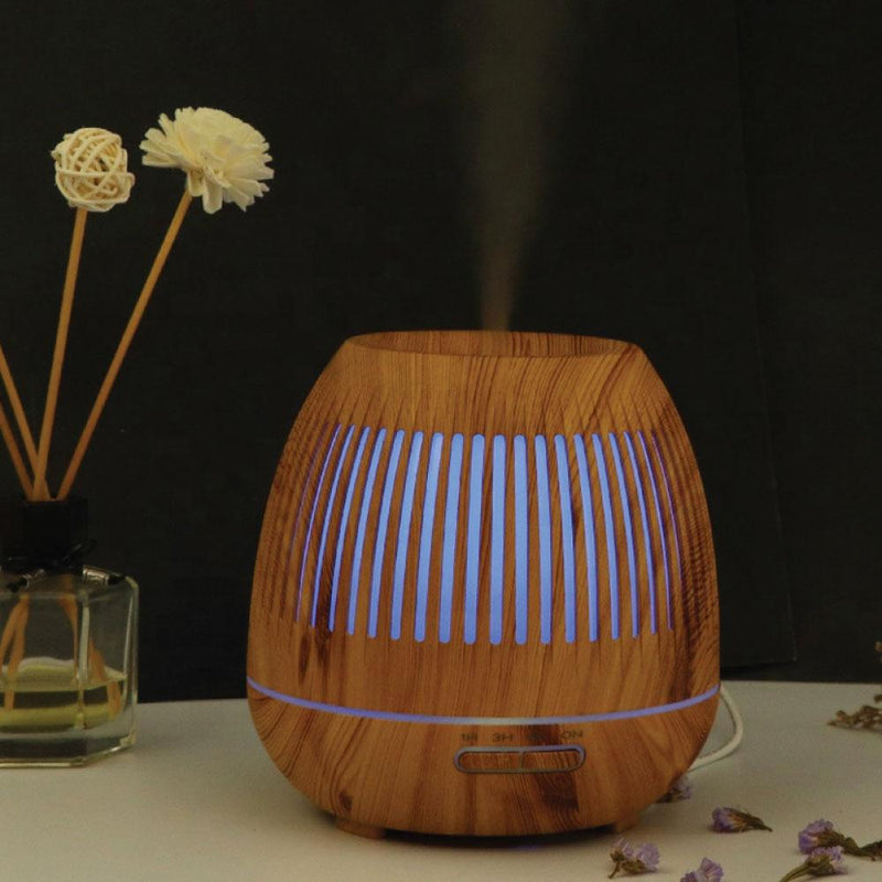 Essential Oil Aroma Diffuser and Remote - 300ml Hollow Ultrasonic Air Humidifier