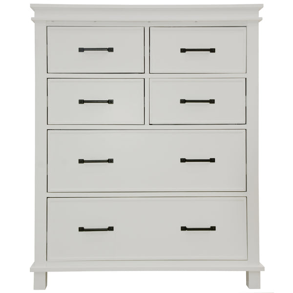 Lily Tallboy 6 Chest of Drawers Solid Pine Wood Bed Storage Cabinet - White