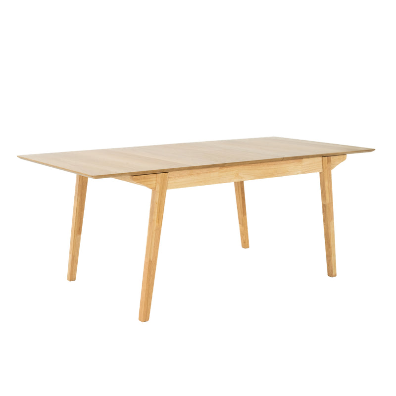 Cusco 150cm - 190cm Extendable Dining Table Scandinavian Style Solid Rubberwood