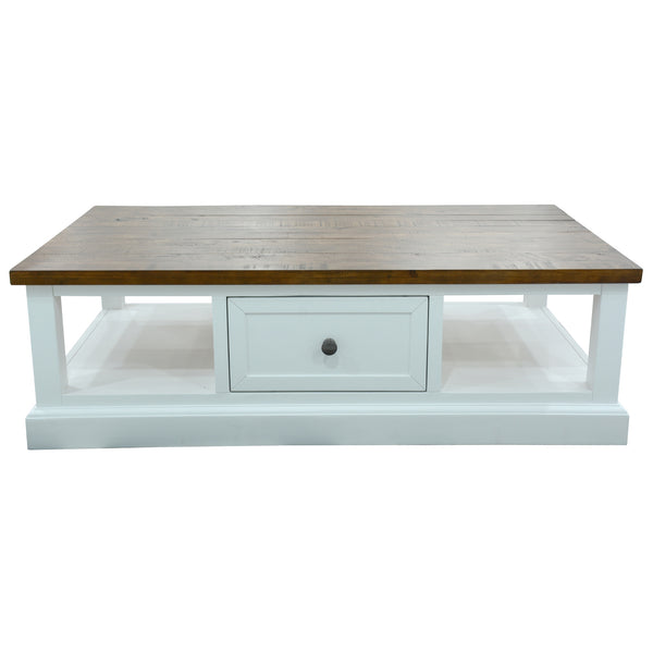 Norah Coffee Table 130cm 2 Drawer Solid Acacia Timber Wood