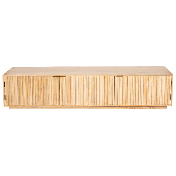 Cyrus ETU Entertainment TV Unit 200cm 3 Door Solid Mango Wood - Natural