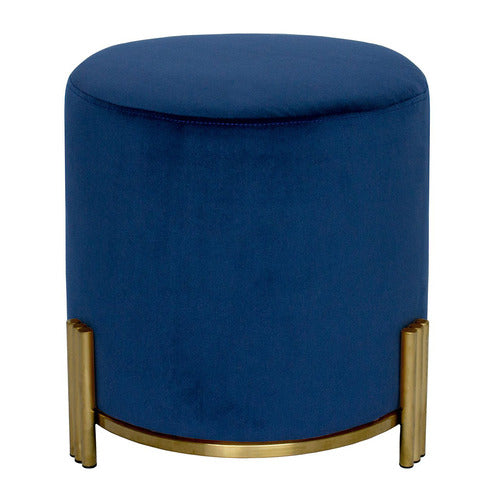 Interior Ave - Apollo Velvet Ottoman - Blue