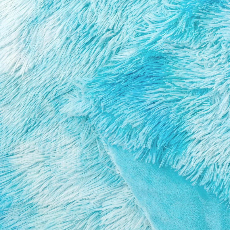 Gioia Casa Double Sided Faux Fur Shaggy Throw Blanket - Blue