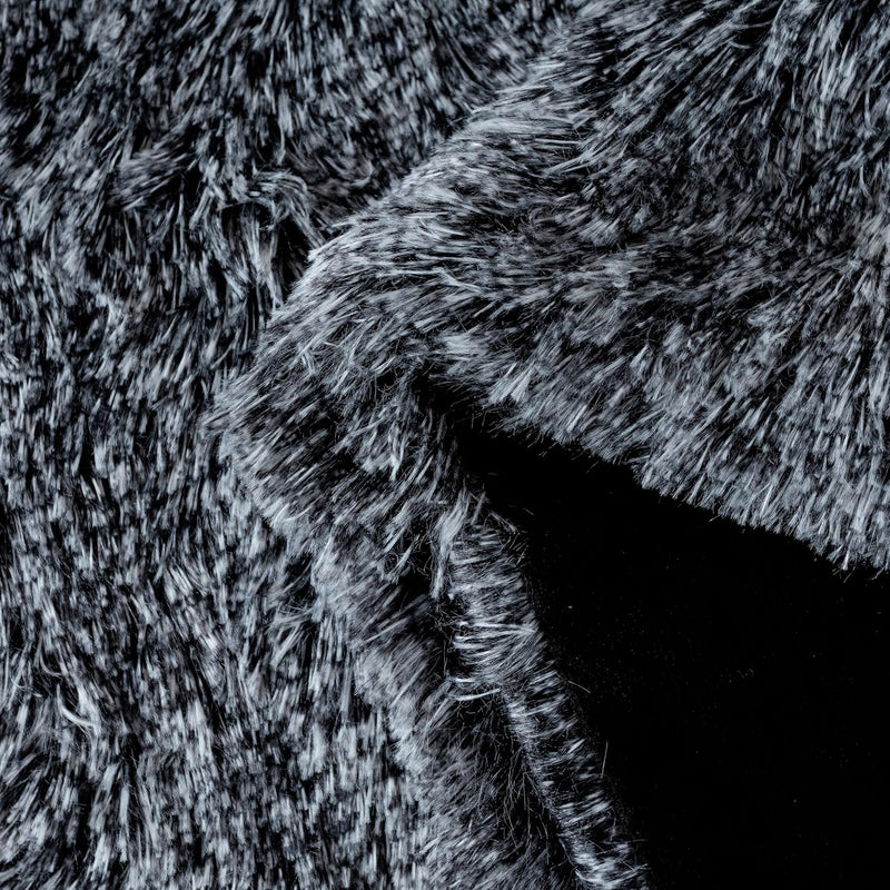 Gioia Casa Double Sided Faux Fur Shaggy Throw Blanket - Charcoal