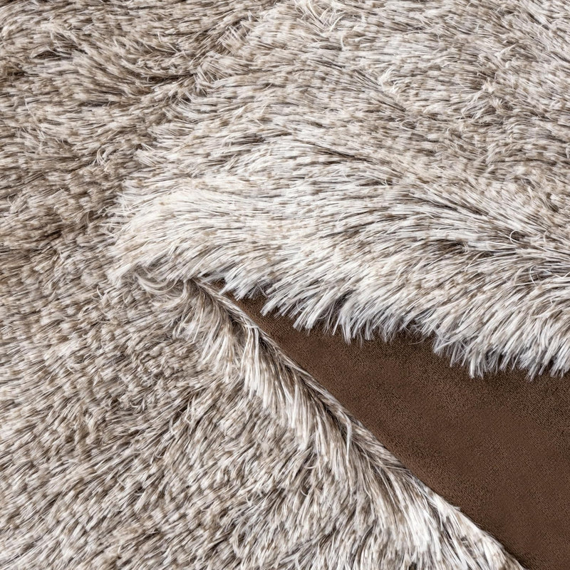 Gioia Casa Double Sided Faux Fur Shaggy Throw Blanket - Chestnut