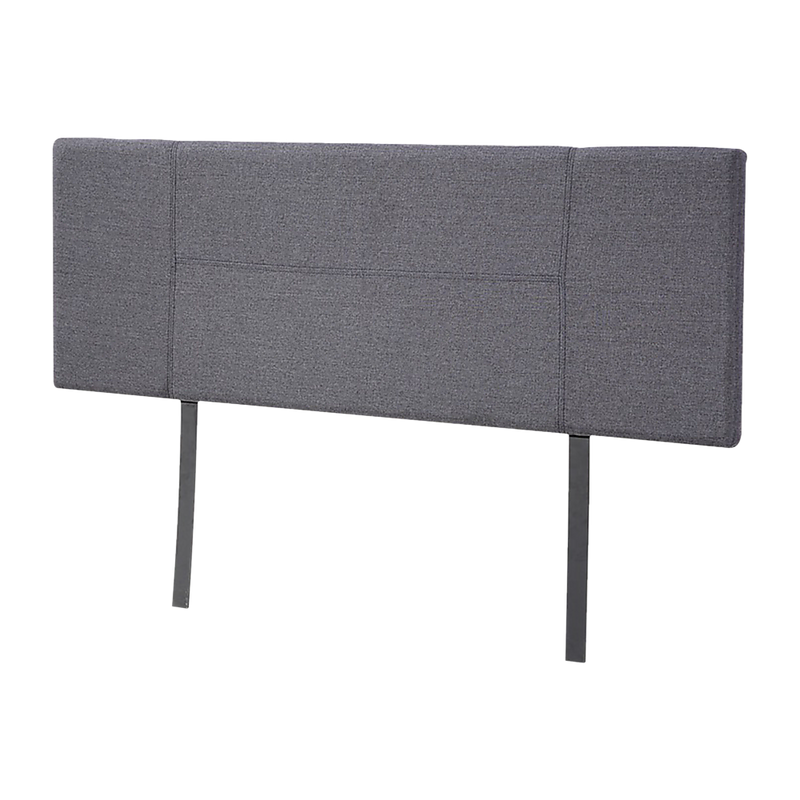 Linen Fabric Double Bed Headboard Bedhead - Grey