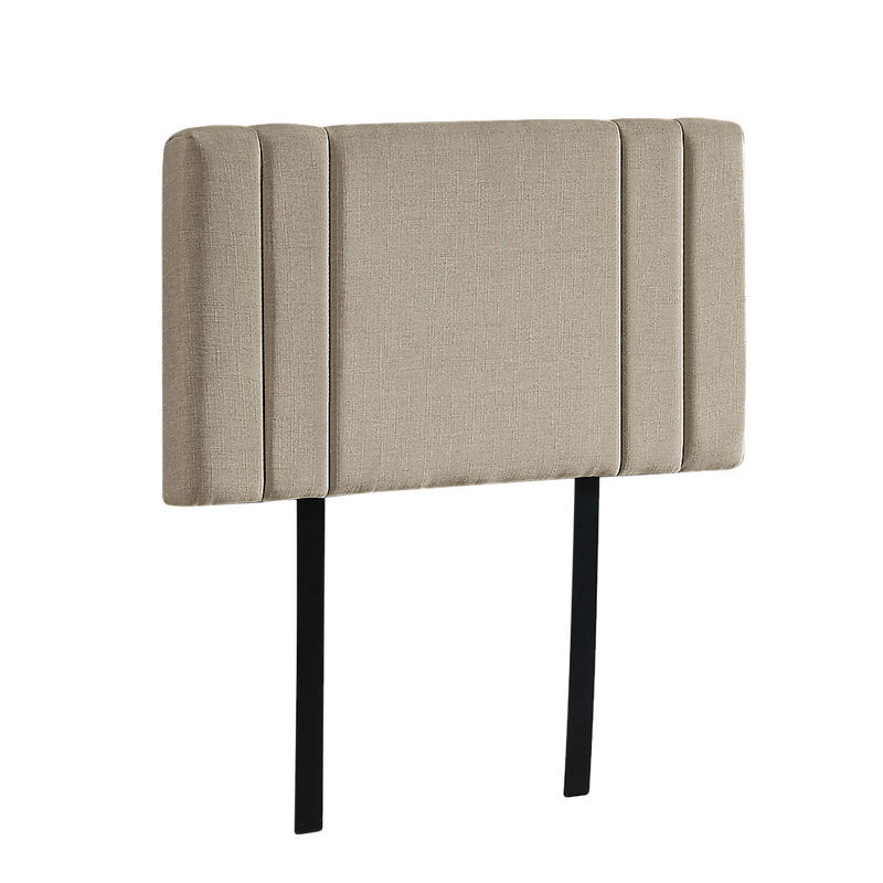 Linen Fabric Single Bed Deluxe Headboard Bedhead - Beige