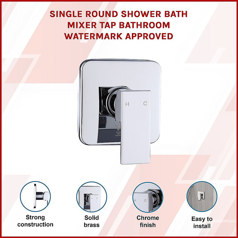 Shower Bath Mixer Tap Bathroom WATERMARK Approved - Chrome