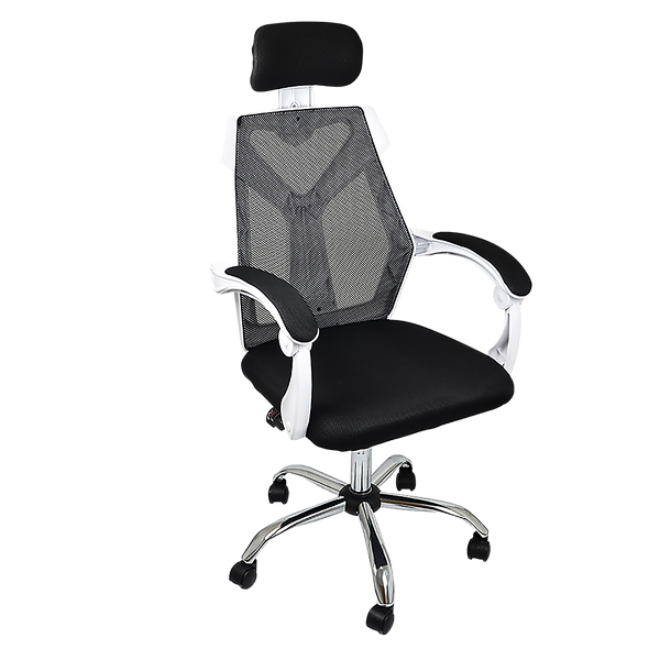 Office Chair Gaming Computer Chairs Mesh Back Foam Seat - White