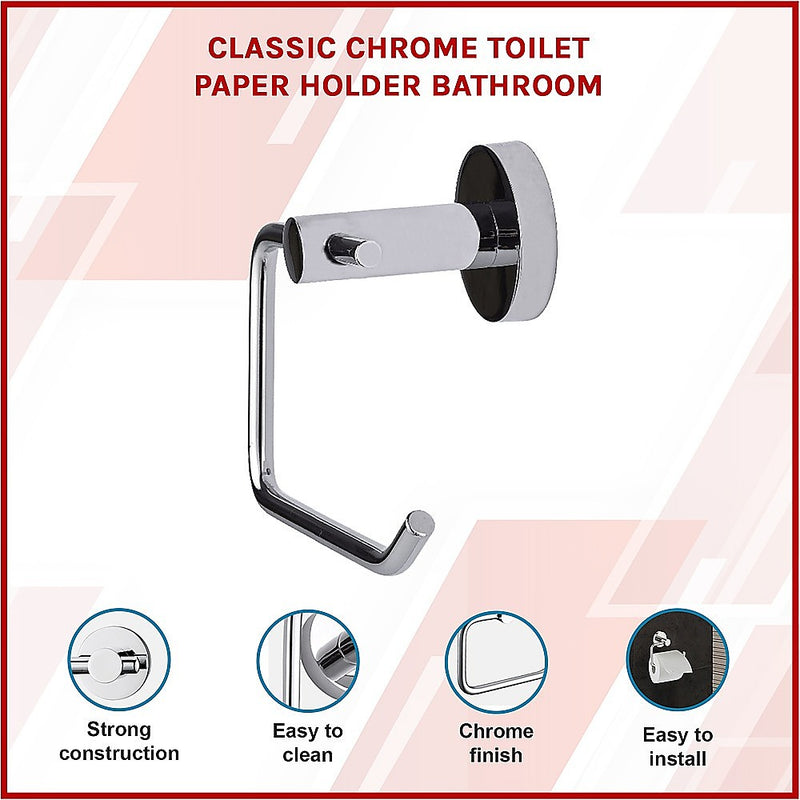 Classic Chrome Toilet Paper Holder Bathroom