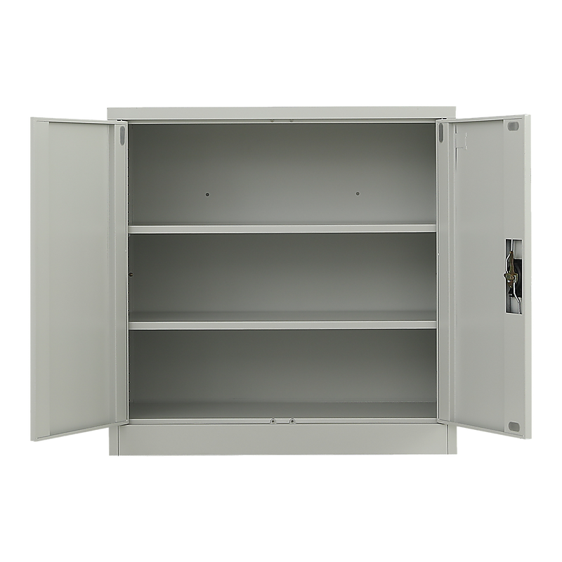 Two-Door Metal Short Cabinet Shelf Storage for Home Office Gym