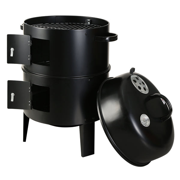 Grillz BBQ Grill 3-In-1 Charcoal Smoker