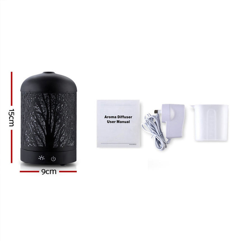 Devanti Aroma Diffuser Aromatherapy Black 160ml