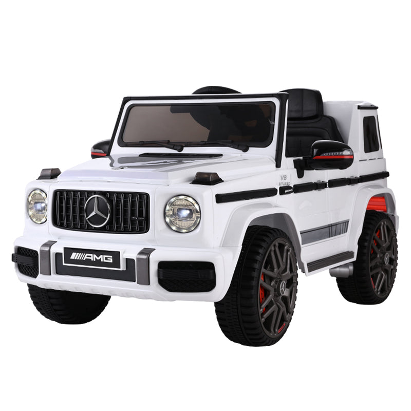 Kids Electric Ride On Car Mercedes-Benz Licensed AMG G63 Toy Cars Remote White