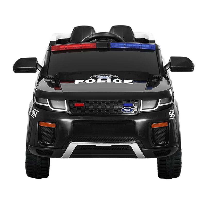 Rigo Kids Electric Ride On Patrol Police Car Range Rover-inspired Remote Black