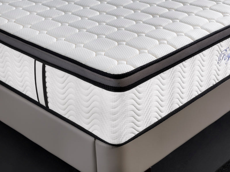 Ergopedic Mattress 5 Zone Latex Pocket Spring Mattress In A Box 30cm - Single - White  Grey  Black