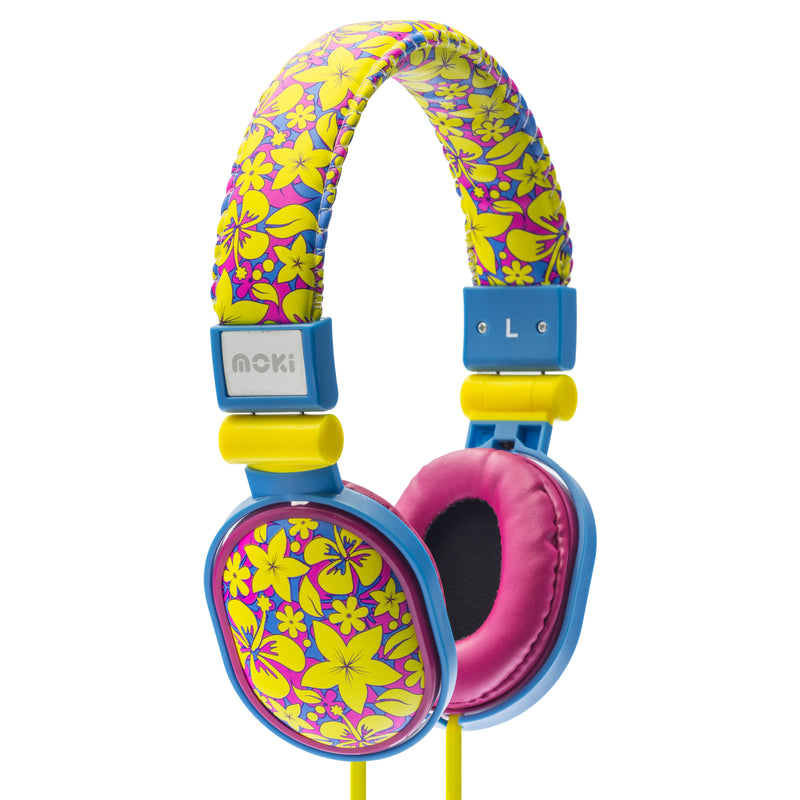 MOKI Popper Headphone soft cushioned Aloha style