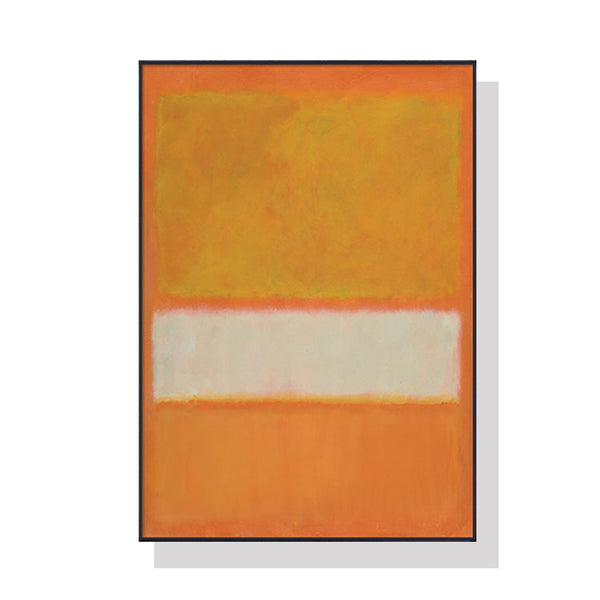 Wall Art 90cmx135cm Yellow By Mark Rothko Black Frame Canvas