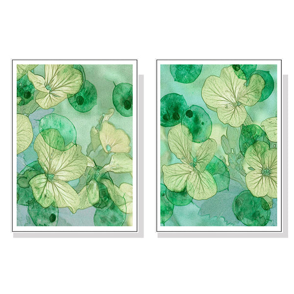 Wall Art 90cmx135cm Zanzibar Gem 2 Sets White Frame Canvas