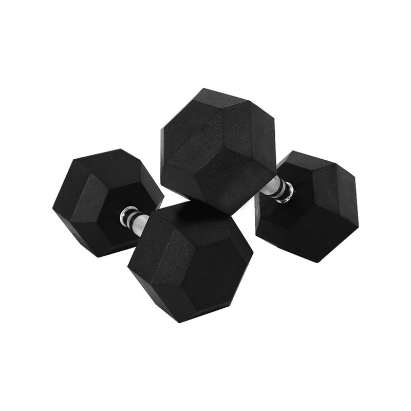 VERPEAK Rubber Hex Dumbbells (10KG x 2) VP-DB-104