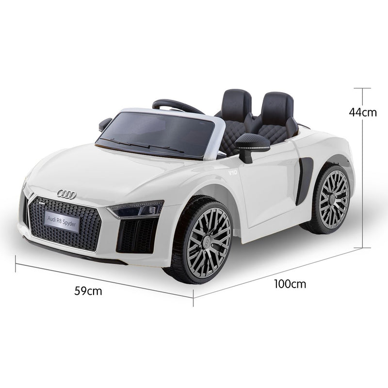 Kahuna R8 Spyder Audi Licensed Kids Electric Ride On Car Remote Control - White