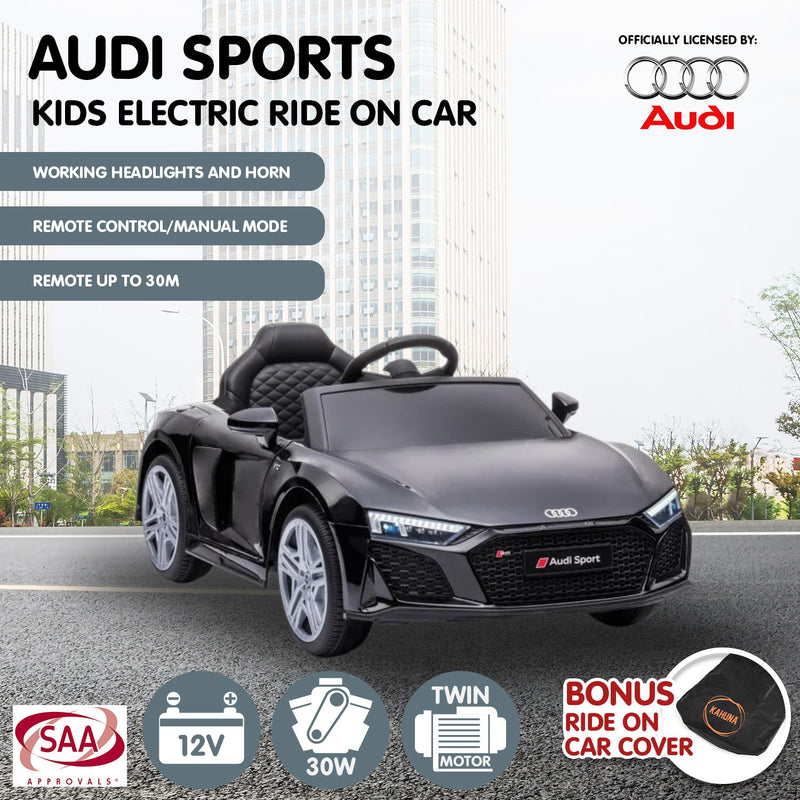 Kahuna Audi Sport Licensed Kids Electric Ride On Car Remote Control - Black