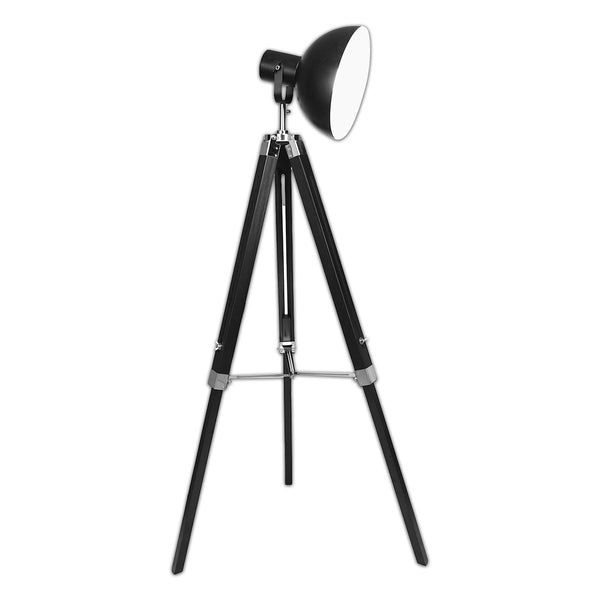 Sarantino Tripod Floor Spot Lamp Reading Adjustable Height Metal Black