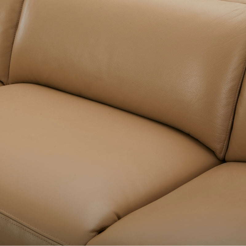 Inala 2 Seater Genuine Leather Sofa Lounge Electric Powered Recliner RHF Chaise Latte