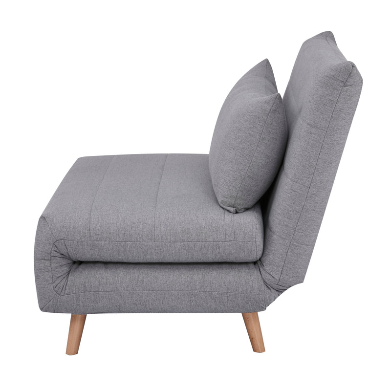 Audrey 2 Seater Sofa Futon Bed Love Seat Fabric Lounge Couch - Grey