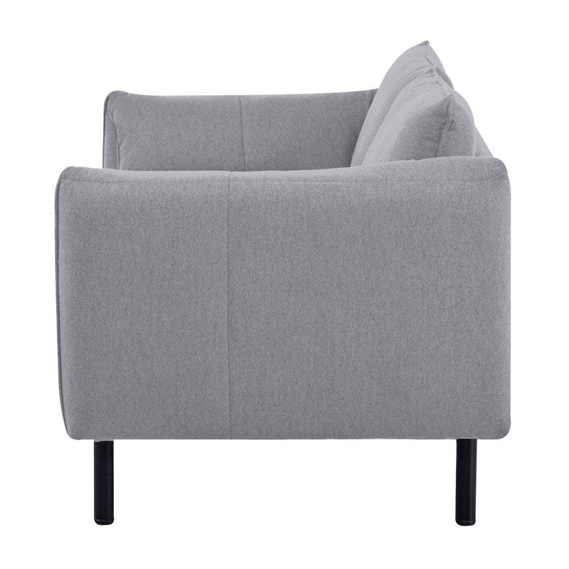 Channel 3 Seater Fabric Sofa Lounge Couch Grey