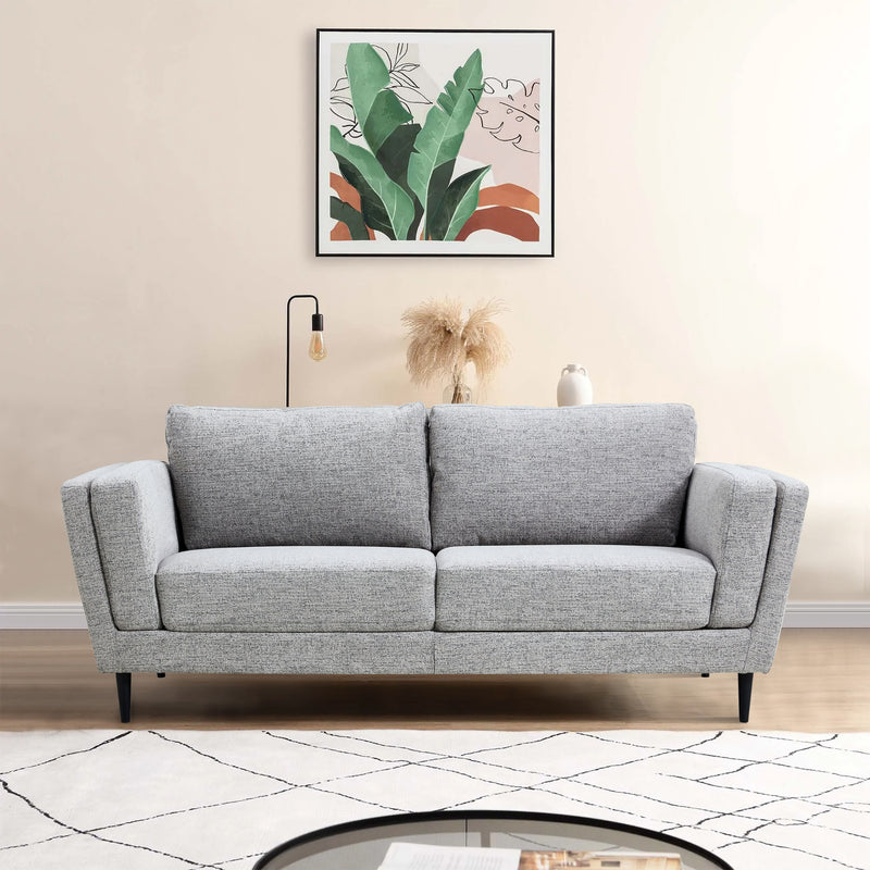 Skylar 3 + 2 Seater Sofa Fabric Uplholstered Lounge Couch - Pepper