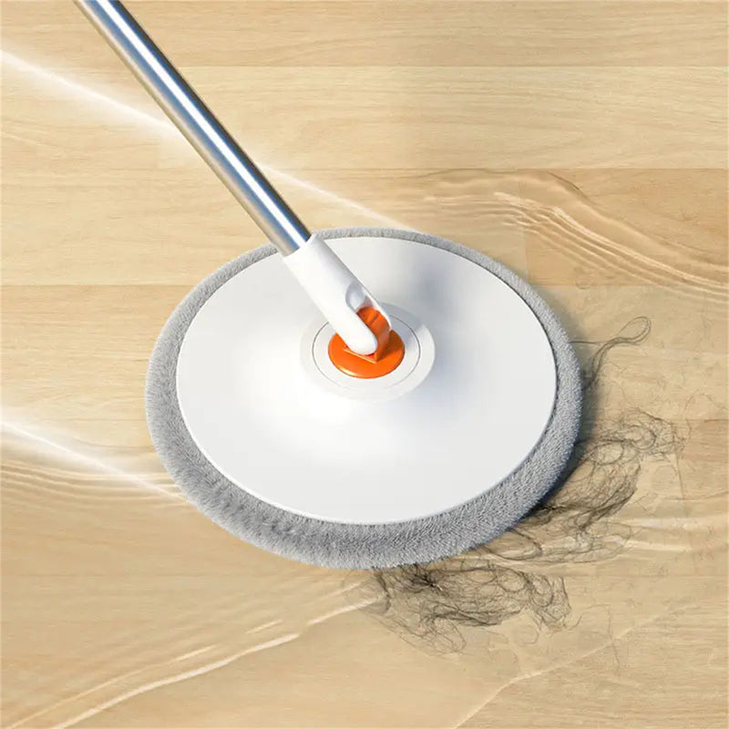 Cleanix Clean Sewage Separation Mop Rotary Hand-Wash-Free Flat Suction Orange white