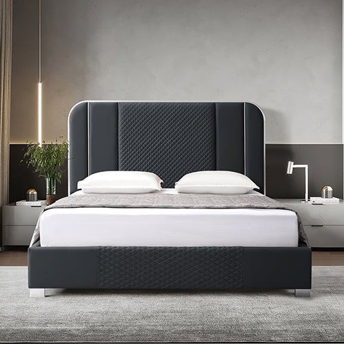 Halcyon Bed Frame Air Leather Padded - Queen