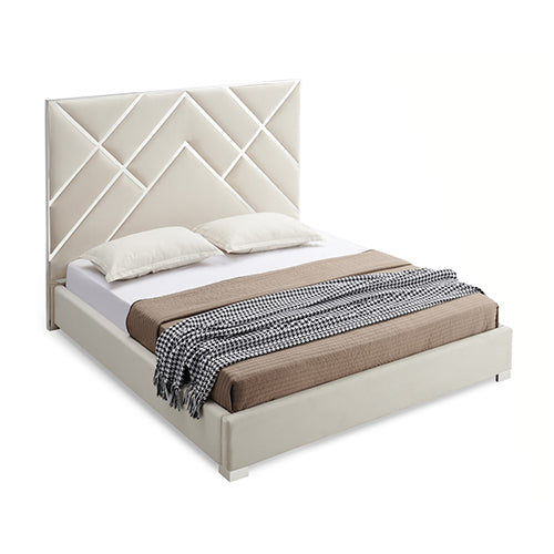 Matrix Bed Frame Fabric Padded Upholstery - King