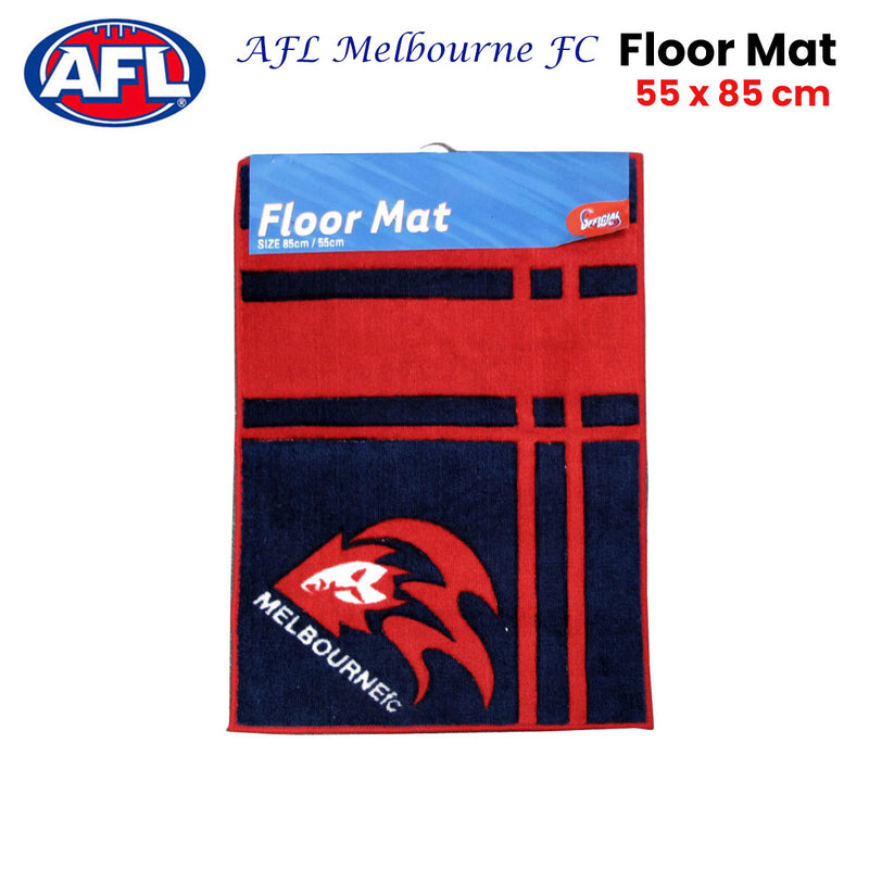 AFL Melbourne Football Club Rubber Backed Floor Mat 55 x 85 cm