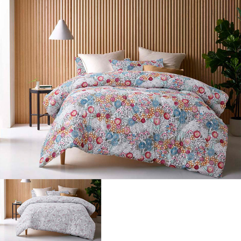 Accessorize Amara Washed Cotton Printed Reversible Comforter Set King