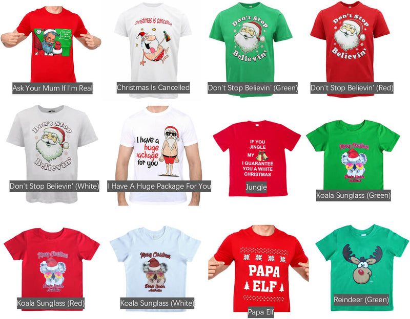 New Funny Adult Xmas Christmas T Shirt Tee Mens Womens 100% Cotton Jolly Ugly, Tree (Green) B, S