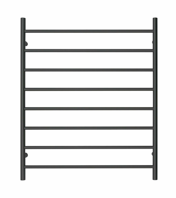 Premium Matte Black Towel Rack - 8 Bars, Round Design, AU Standard, 1000x850mm Wide