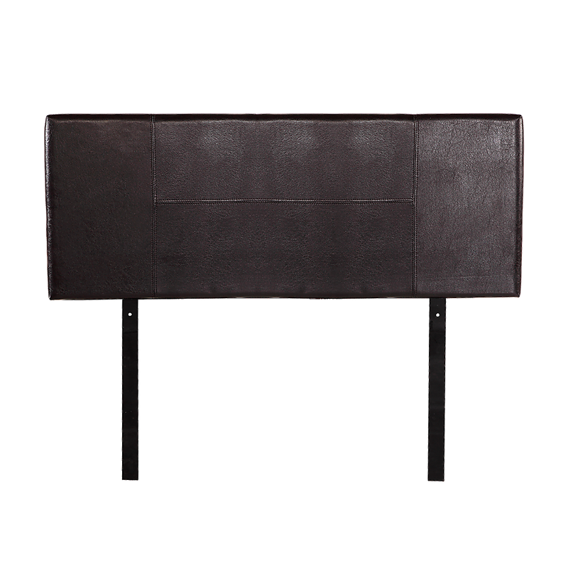 PU Leather Double Bed Headboard Bedhead - Brown