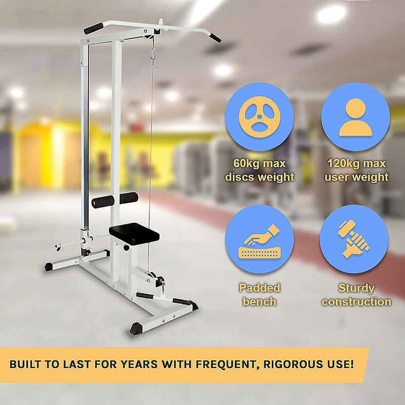 Home Fitness Multi Gym Lat Pull Down Workout Machine Bench Exercise