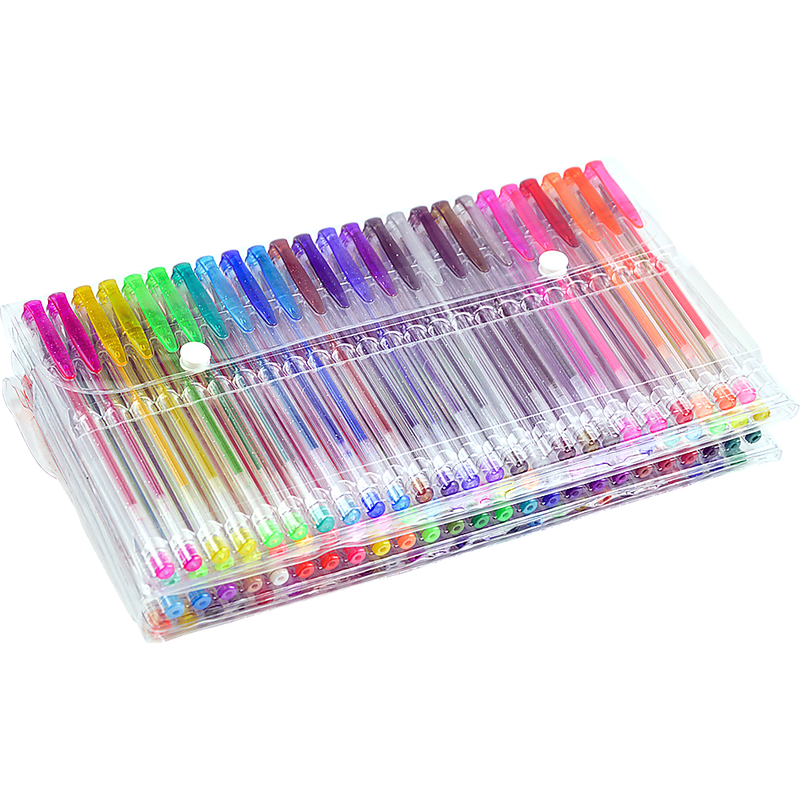 Glitter Gel Pens (100 pack) with 2.5X More Ink - Craft, Kids & Adult Colouring